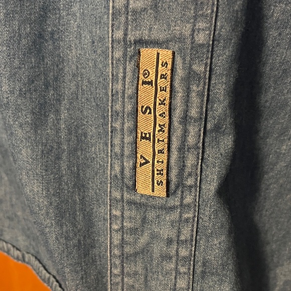 Men's Cardinal Denim Button-Down Shirt - Picture 5 of 13